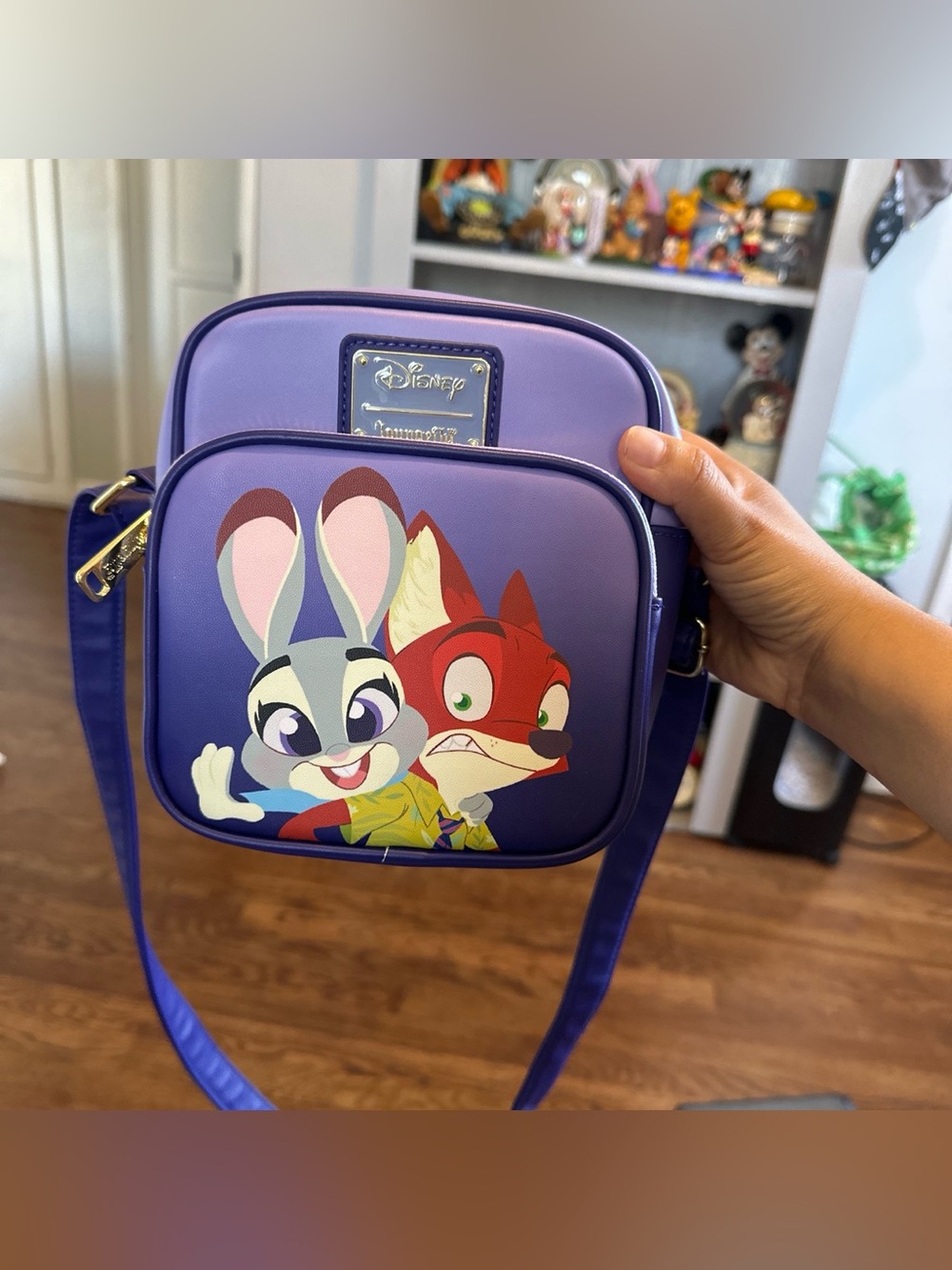 Disney loungefly Purple Zootopia Judy & Nick Crossbody